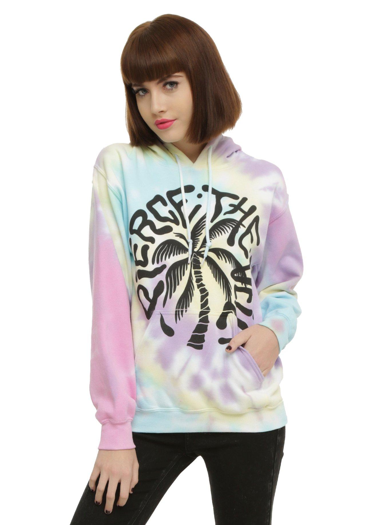 Pierce The Veil Palm Logo Tie Dye Girls Hoodie, TIE DYE, hi-res