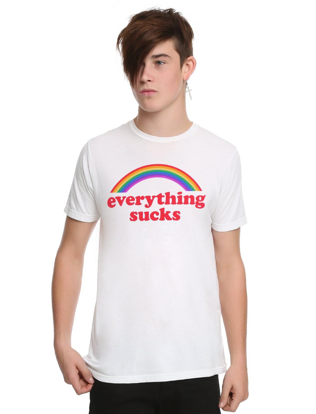 Everything Sucks Rainbow T-Shirt, , hi-res