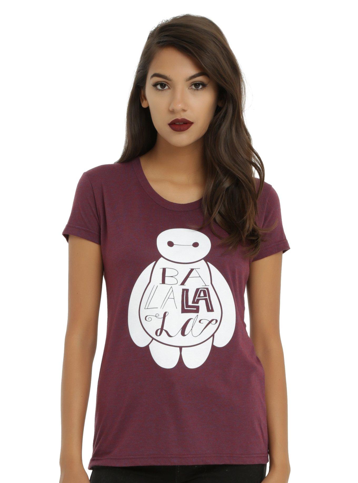 Disney Big Hero 6 Baymax Ba La La La La Girls T-Shirt, BURGUNDY, hi-res