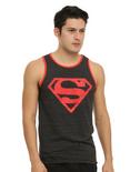 DC Comics Superboy Logo Tank Top, BLACK, hi-res