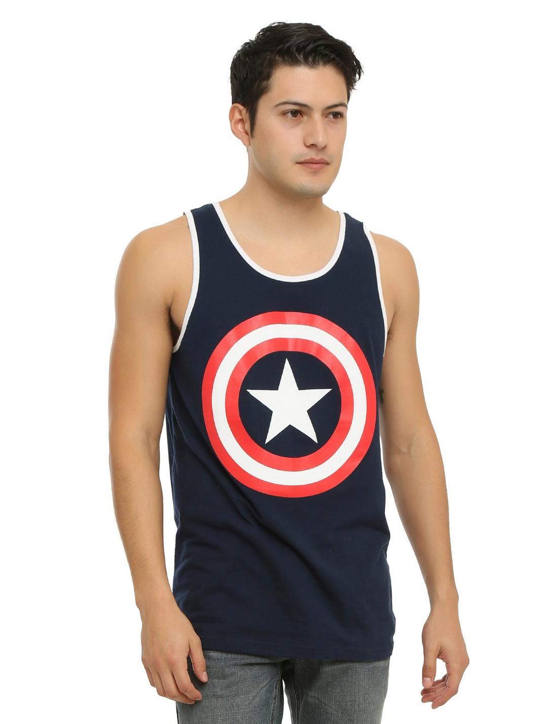 Marvel Captain America Shield Tank Top, BLUE, hi-res