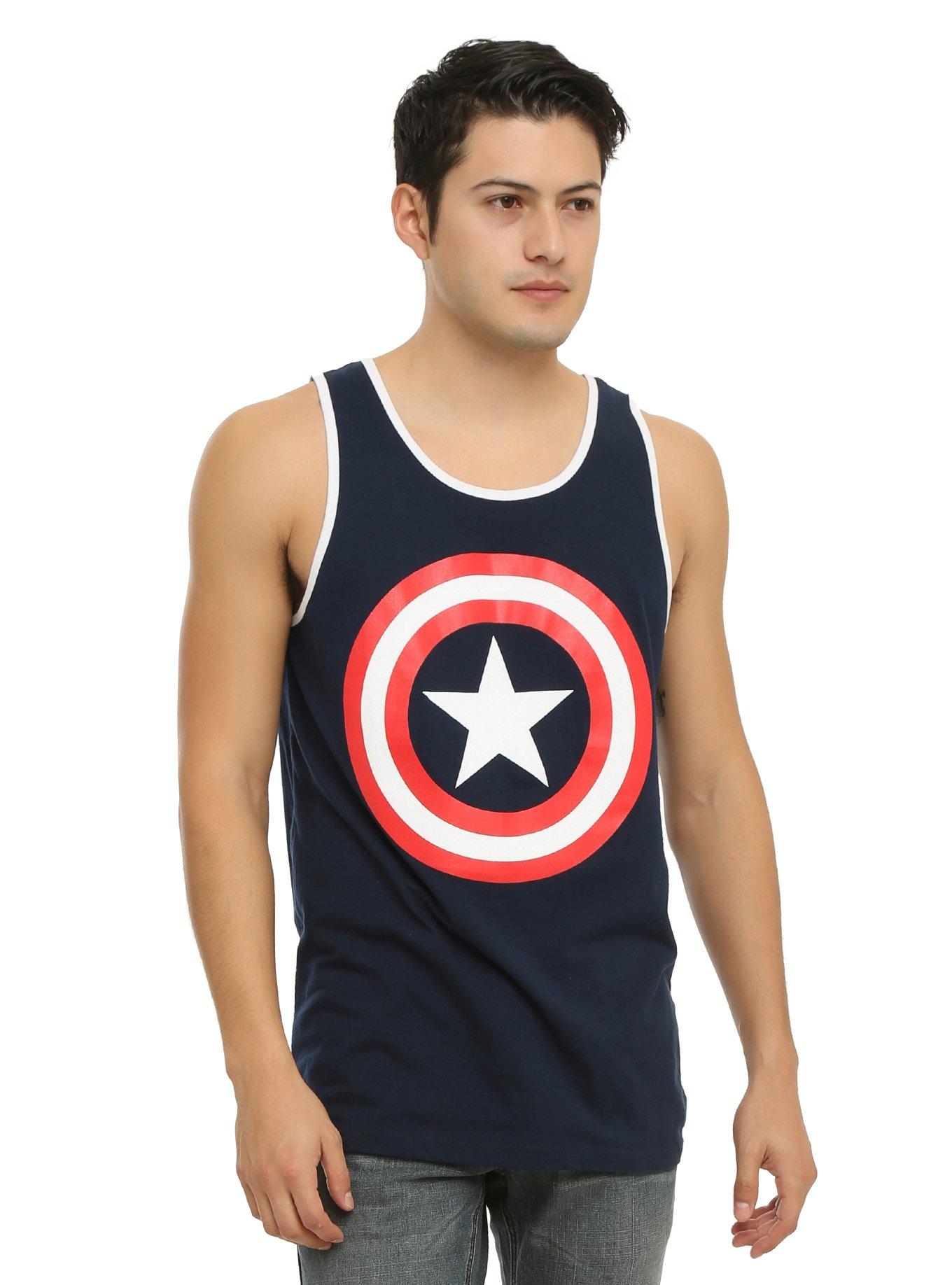Marvel Captain America Shield Tank Top, BLUE, hi-res