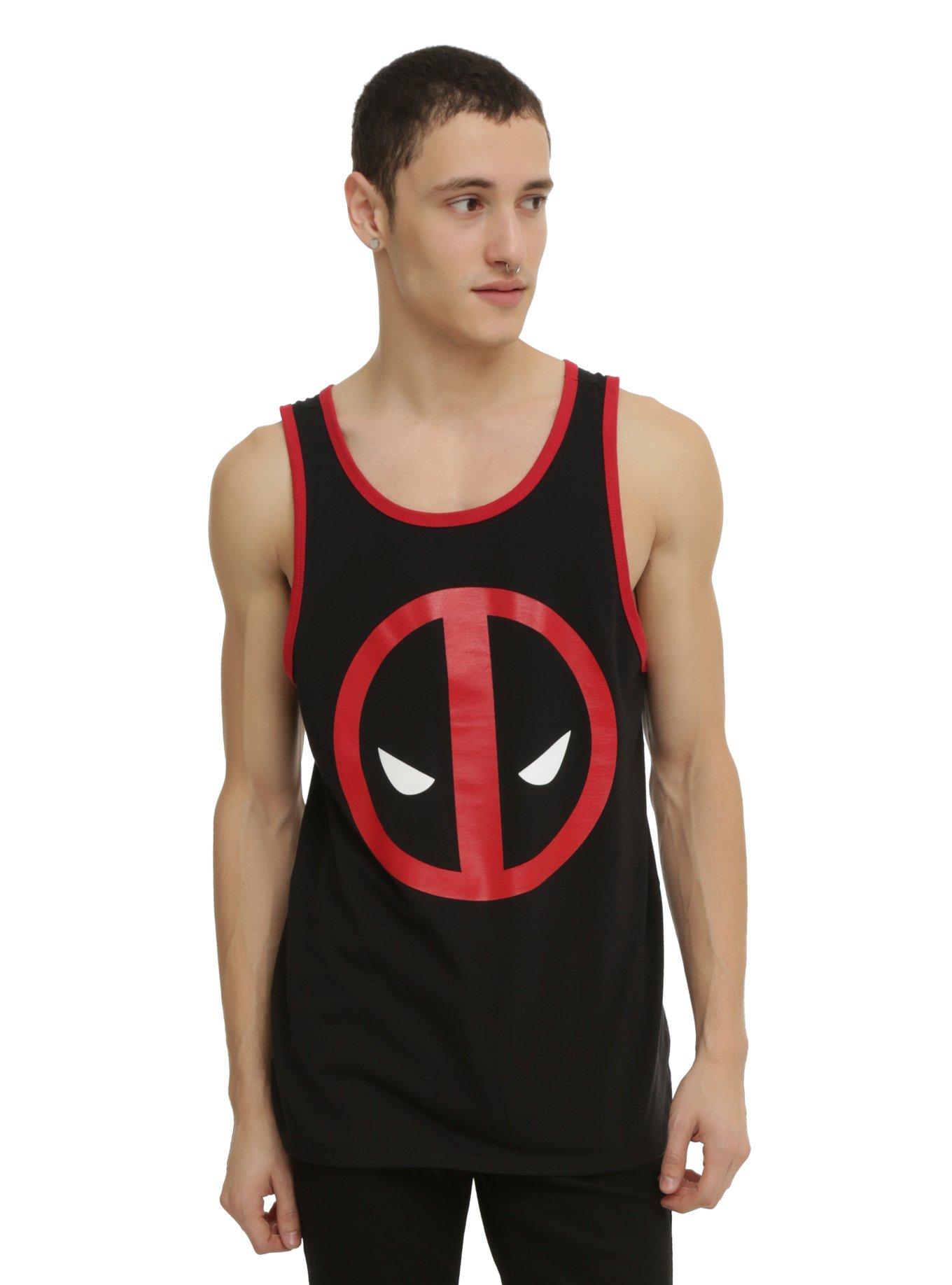 Marvel Deadpool Logo Tank Top, BLACK, hi-res