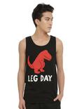 Leg Day T-Rex Tank Top, BLACK, hi-res