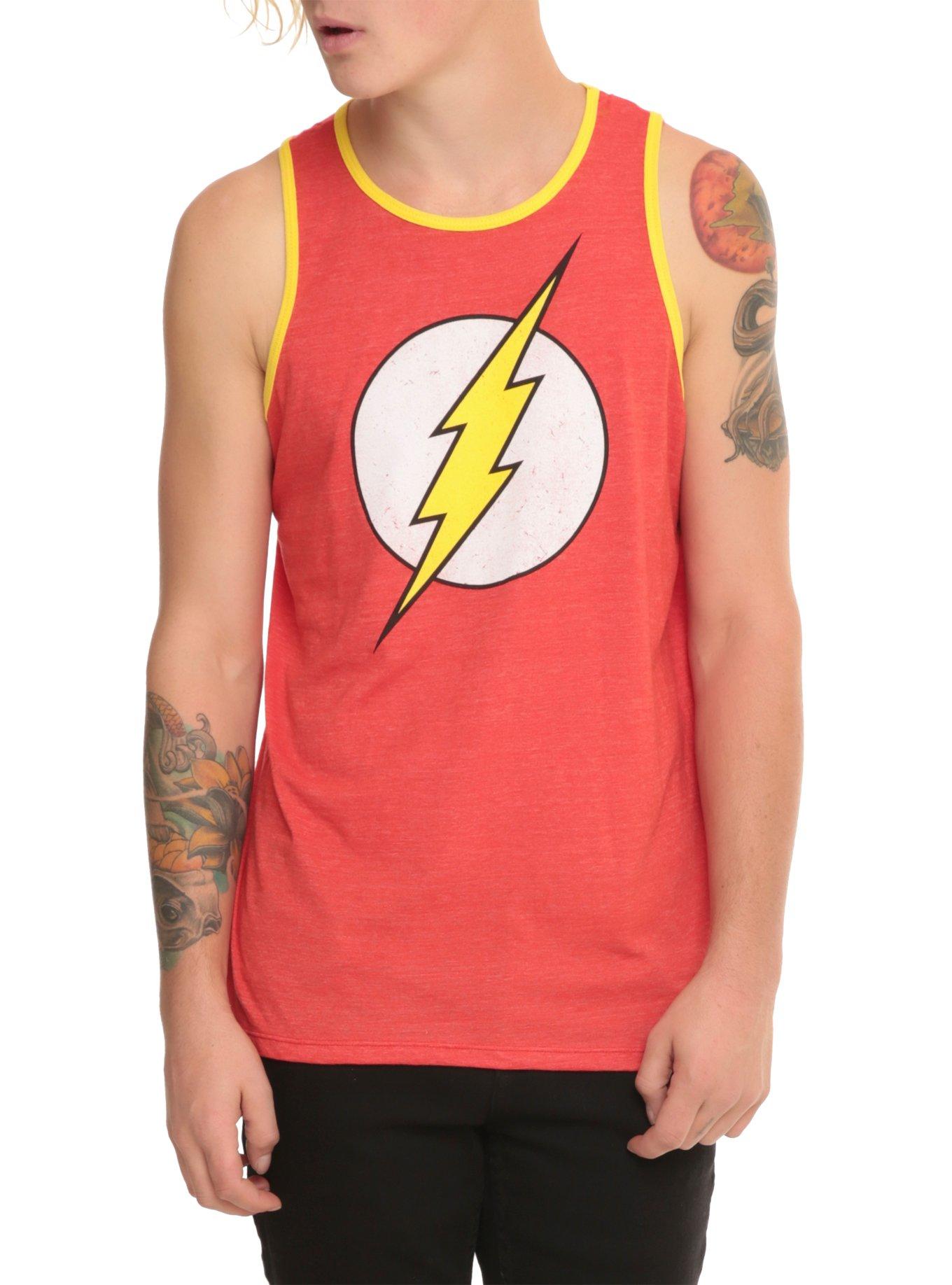 DC Comics The Flash Logo Tank Top, RED, hi-res