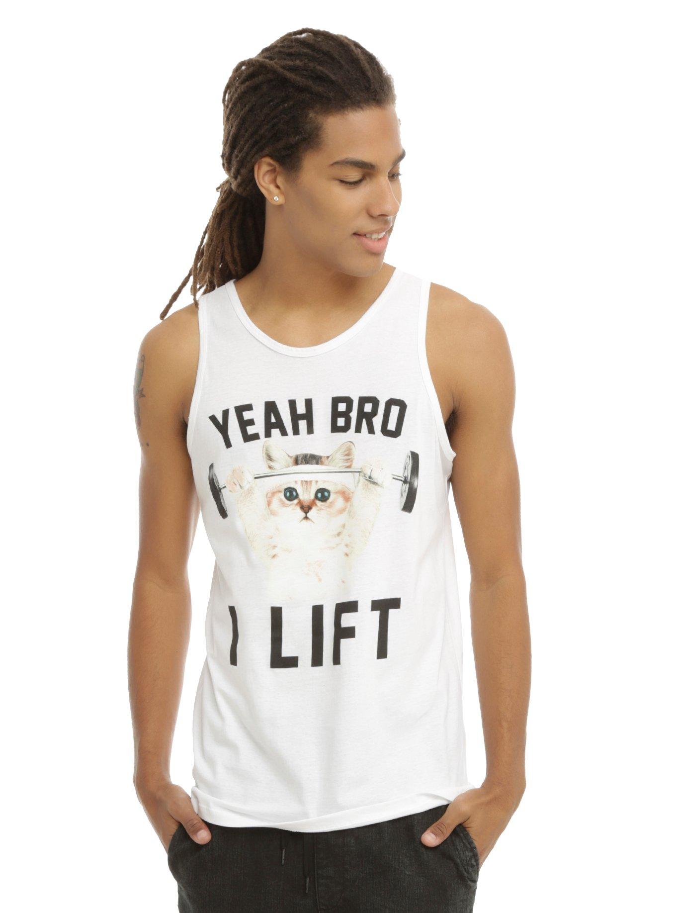Yeah Bro I Lift Tank Top, BLACK, hi-res