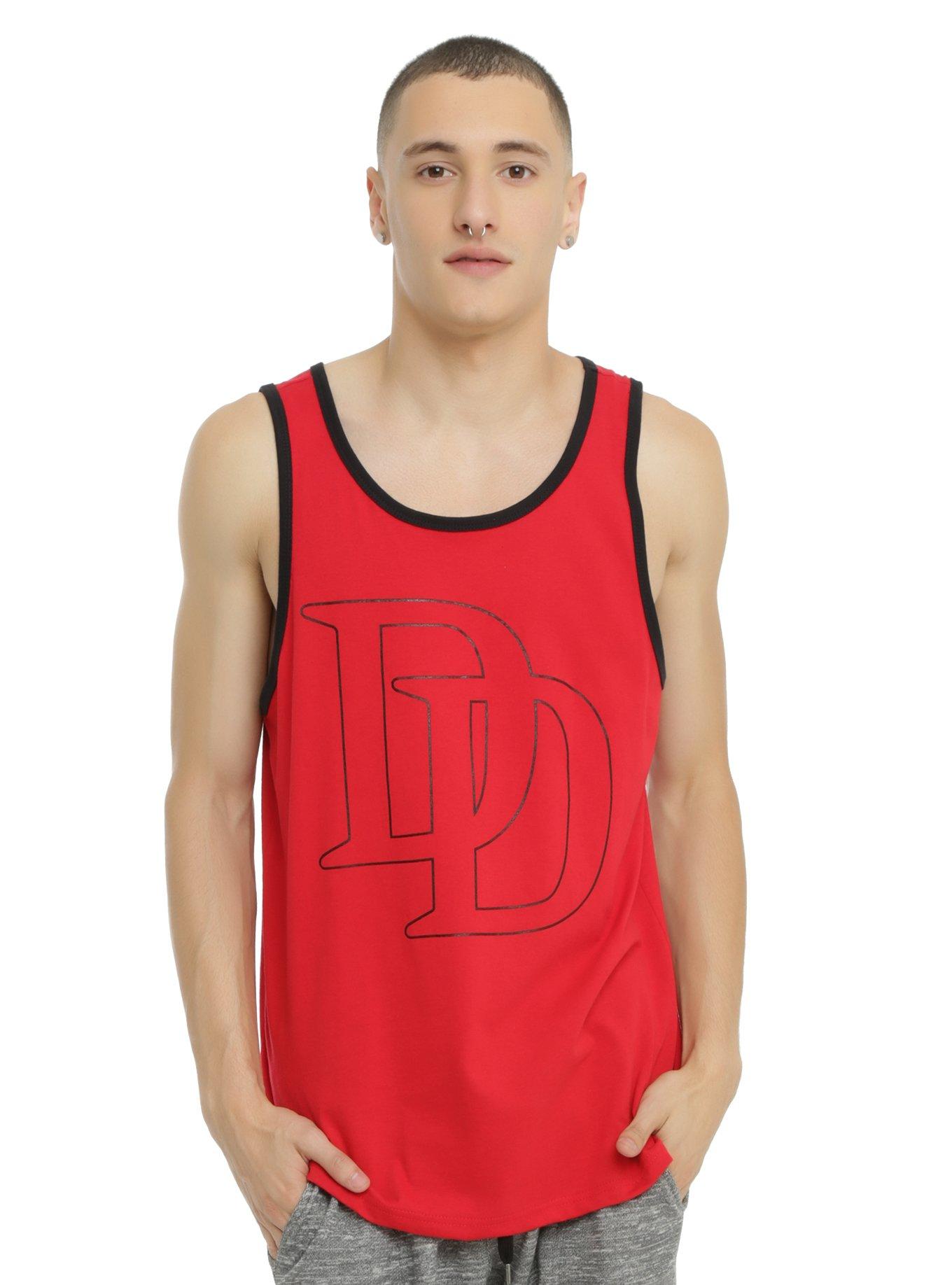 Marvel Daredevil Logo Tank Top, RED, hi-res