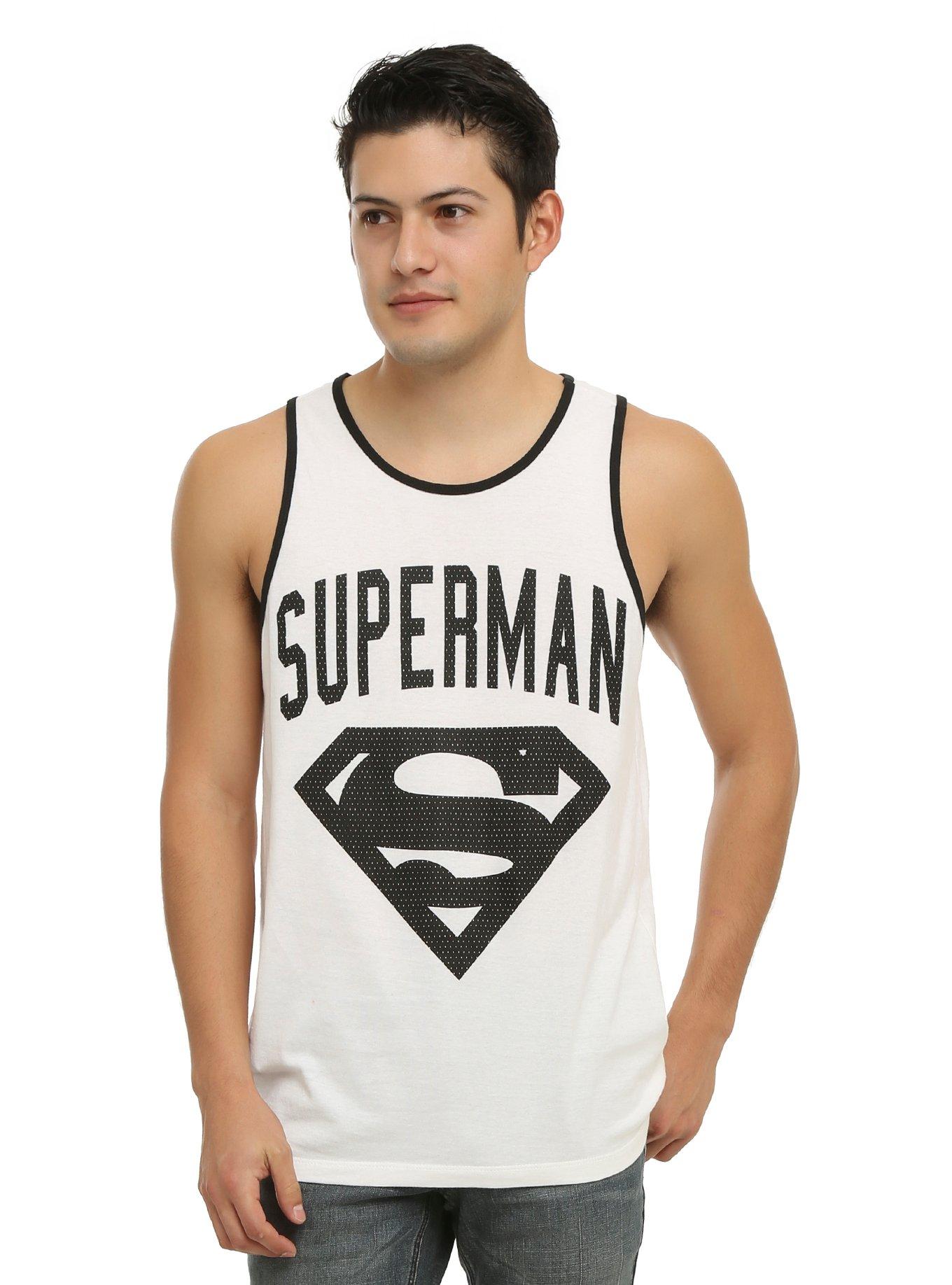 DC Comics Superman Varsity Tank Top, WHITE, hi-res