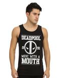 Marvel Deadpool Varsity Logo Tank Top, BLACK, hi-res