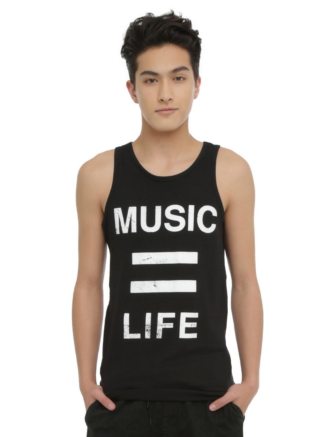 Music = Life Tank Top, BLACK, hi-res