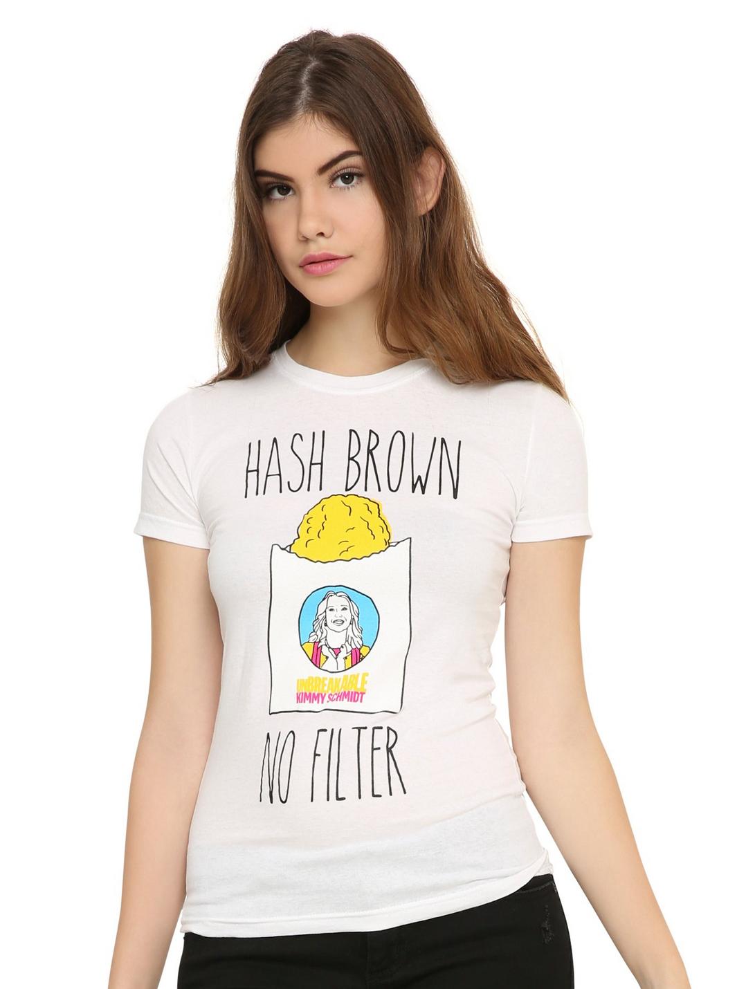 Unbreakable Kimmy Schmidt Hash Brown No Filter Girls T-Shirt, , hi-res