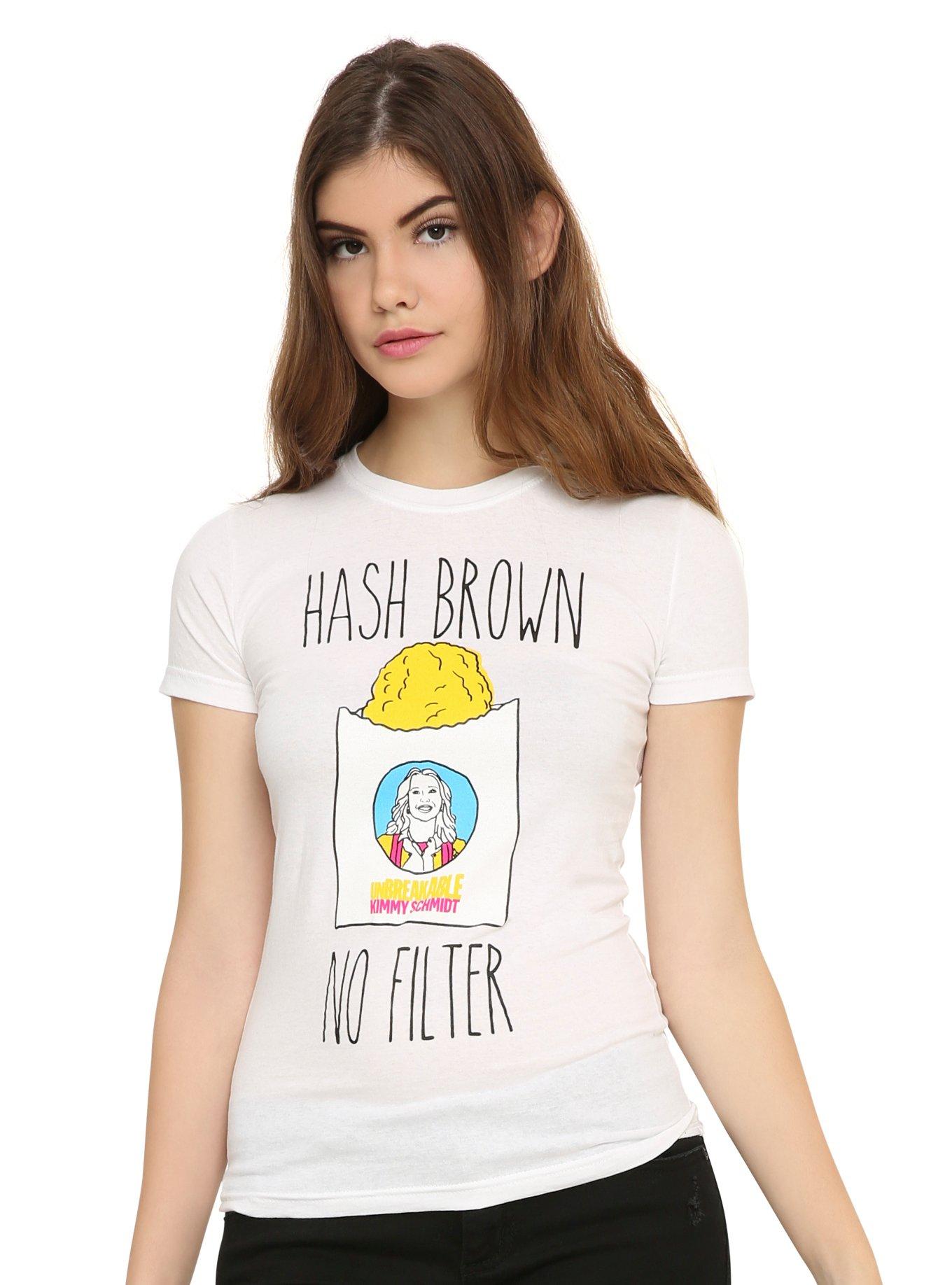 Unbreakable Kimmy Schmidt Hash Brown No Filter Girls T-Shirt, , hi-res