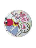 Disney Alice In Wonderland White Rabbit Spinner Clock 3" Pin, , hi-res