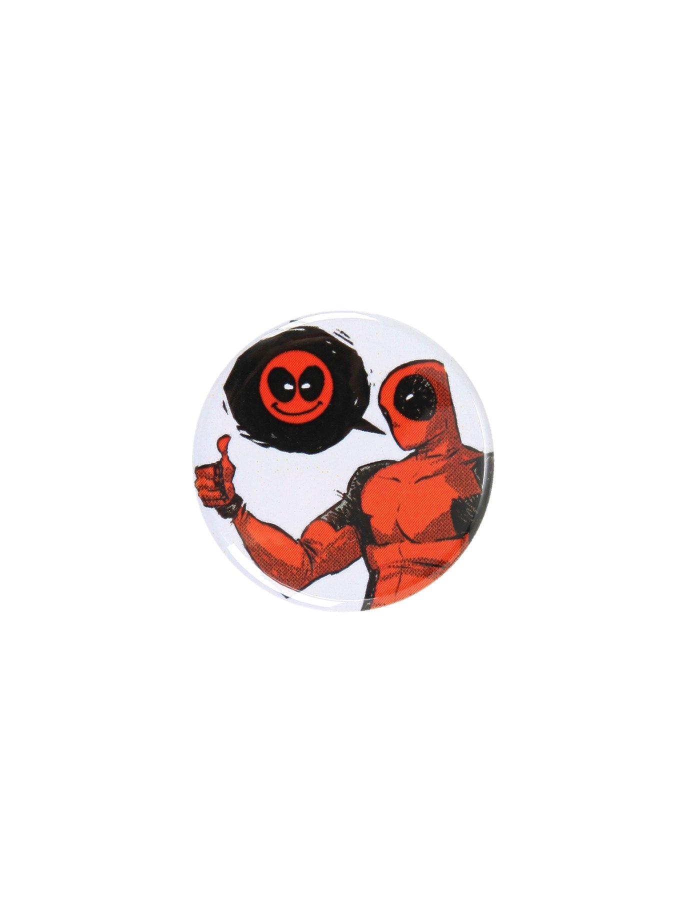 Marvel Deadpool Smiley Speech Bubble Pin, , hi-res
