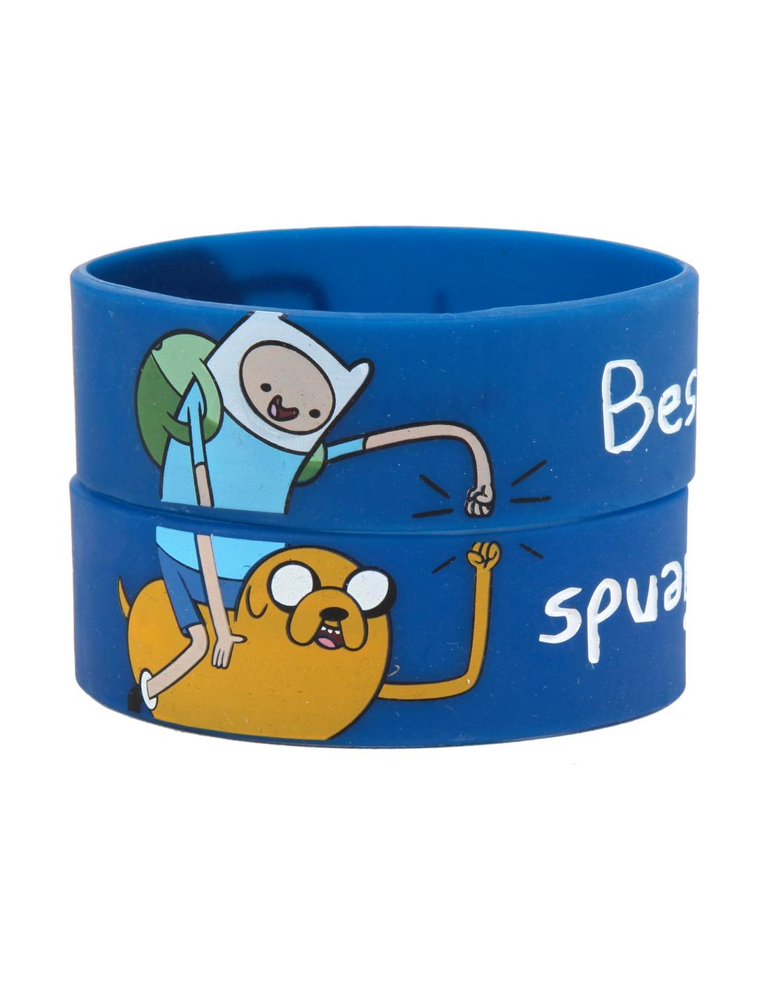 Adventure Time Jake & Finn Best Friends Rubber Bracelet Set, , hi-res