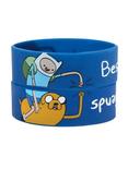 Adventure Time Jake & Finn Best Friends Rubber Bracelet Set, , hi-res