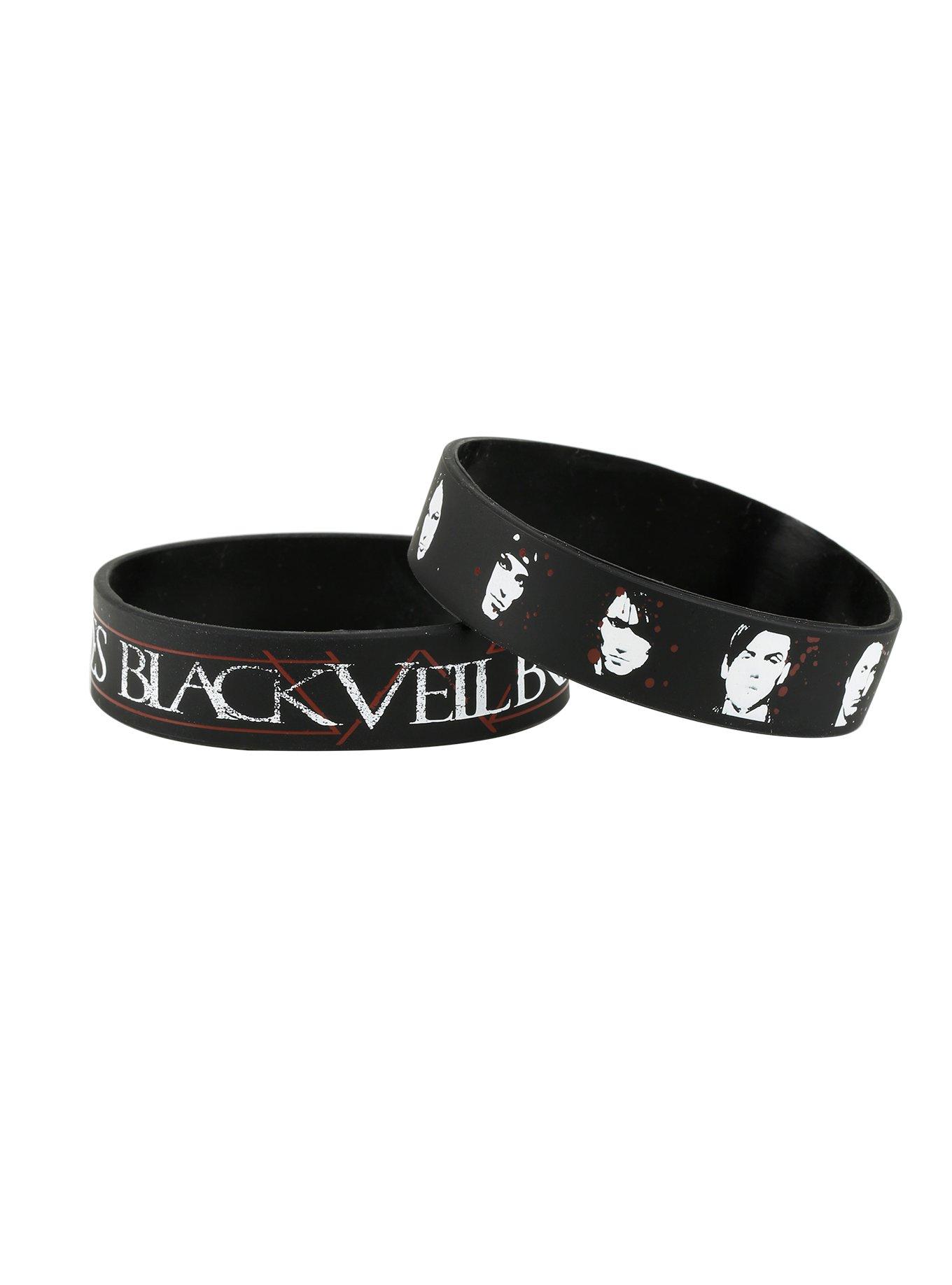 Black Veil Brides Faces Rubber Bracelet 2 Pack, , hi-res