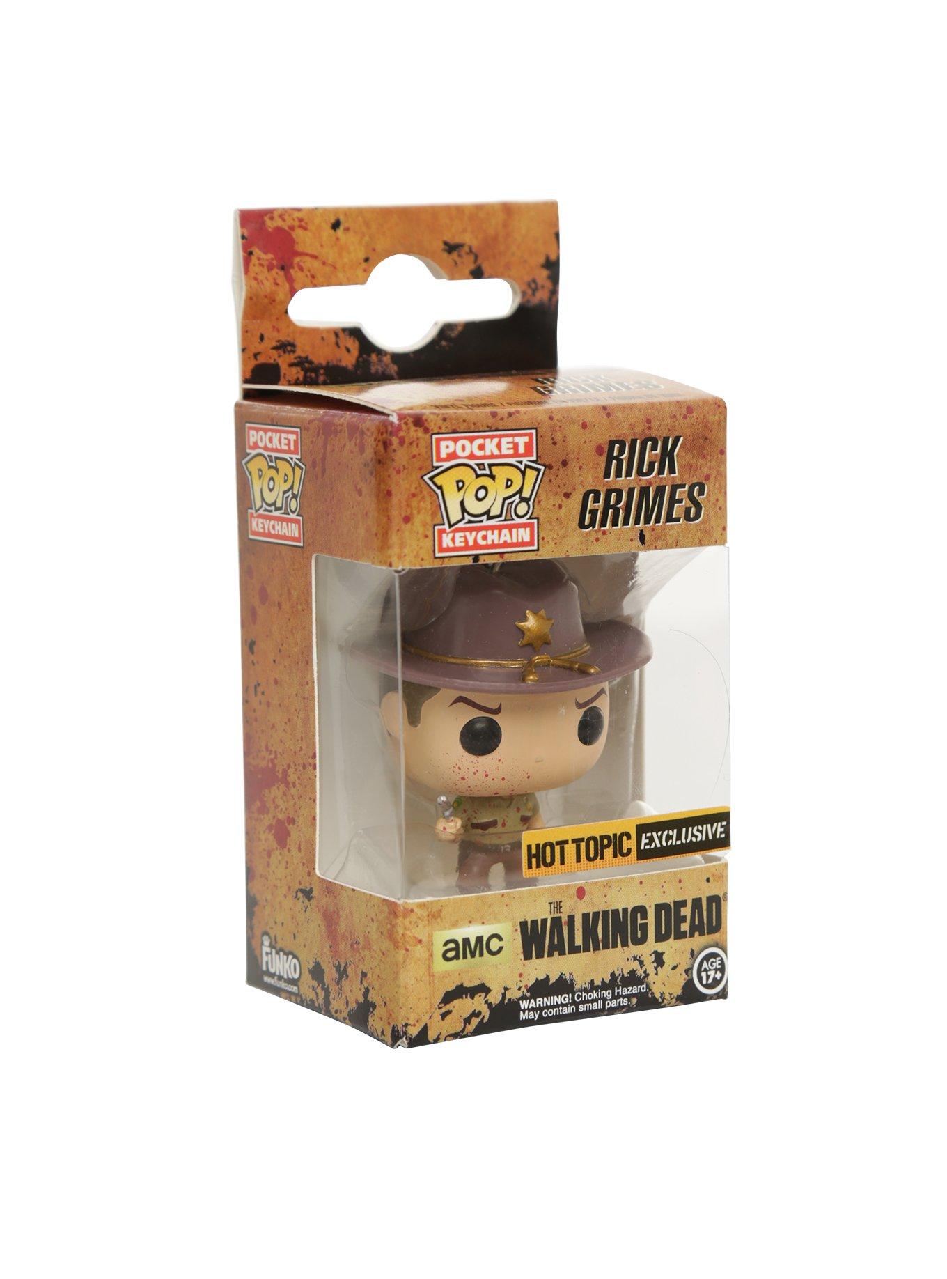 Funko The Walking Dead Pocket Pop! Rick Grimes Key Chain Hot Topic Exclusive, , hi-res