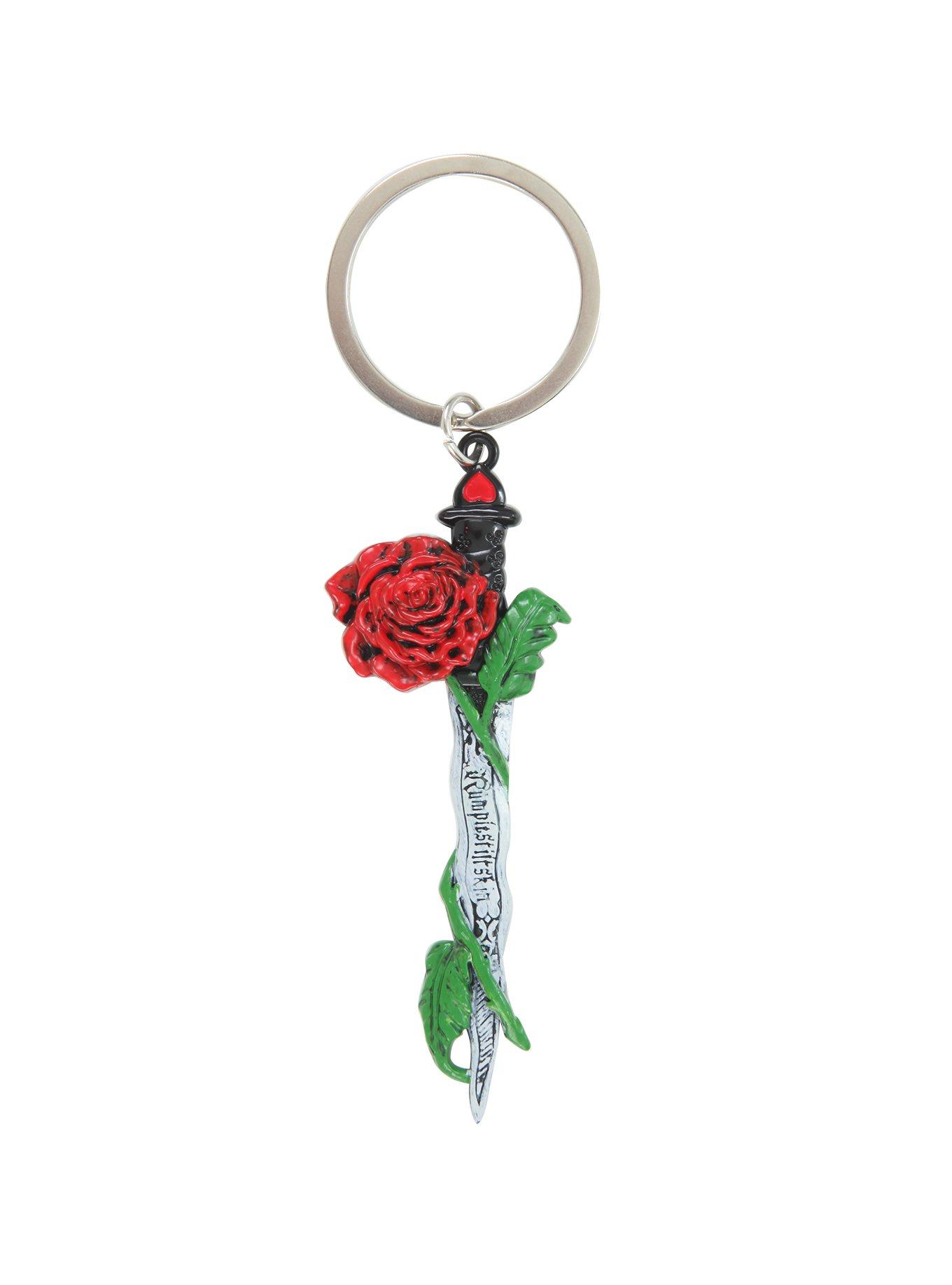 Once Upon A Time Rumplestiltskin Dagger & Rose Key Chain, , hi-res