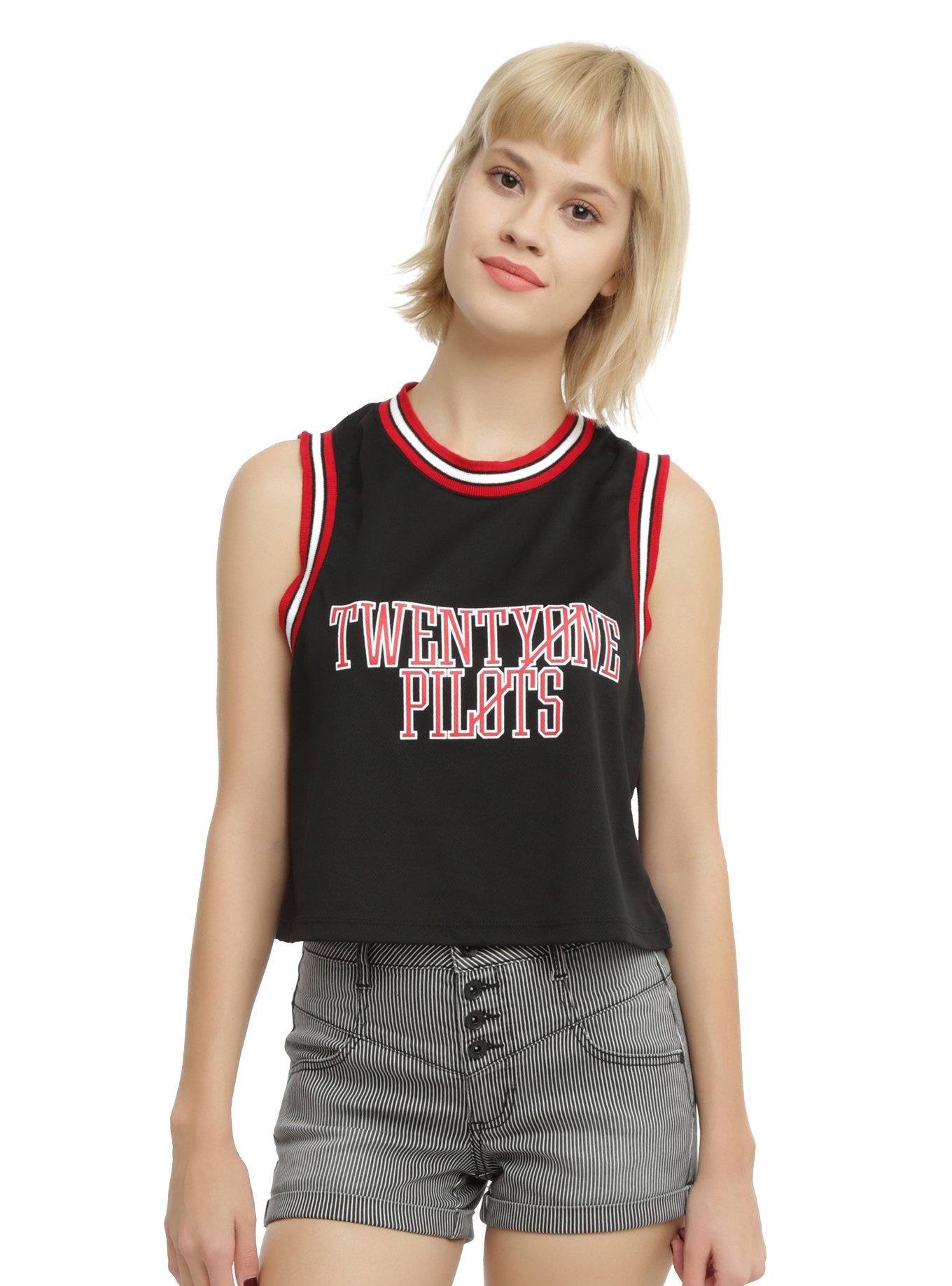 Twenty One Pilots Girls Jersey Tank Top, BLACK, hi-res