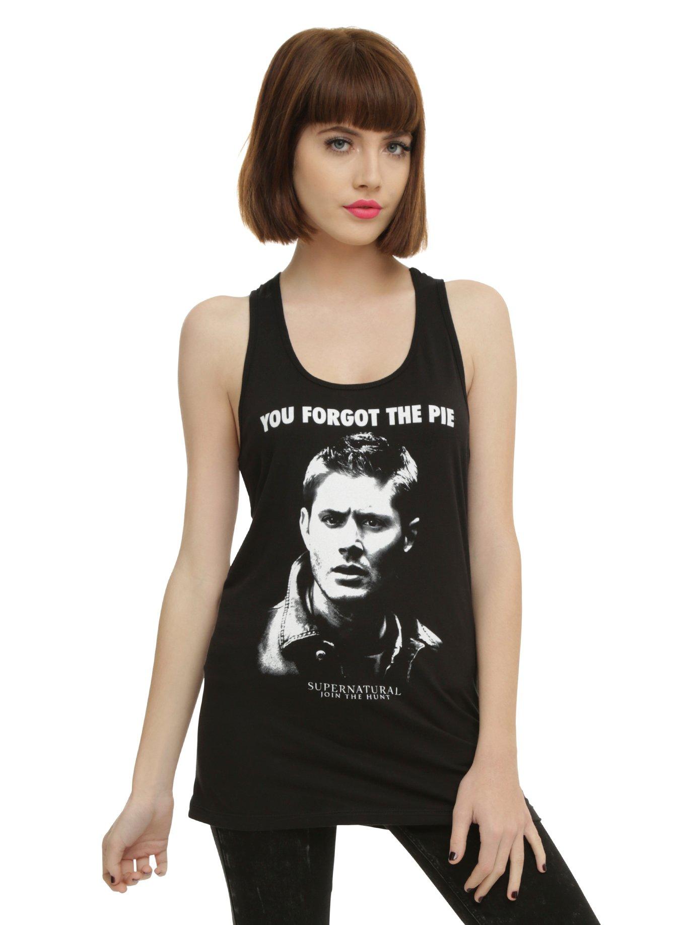 Supernatural Forgot The Pie Dean Girls Tank Top, BLACK, hi-res
