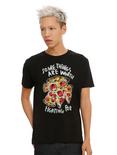 Some Things Are Worth Fighting For Pizza T-Shirt, BLACK, hi-res