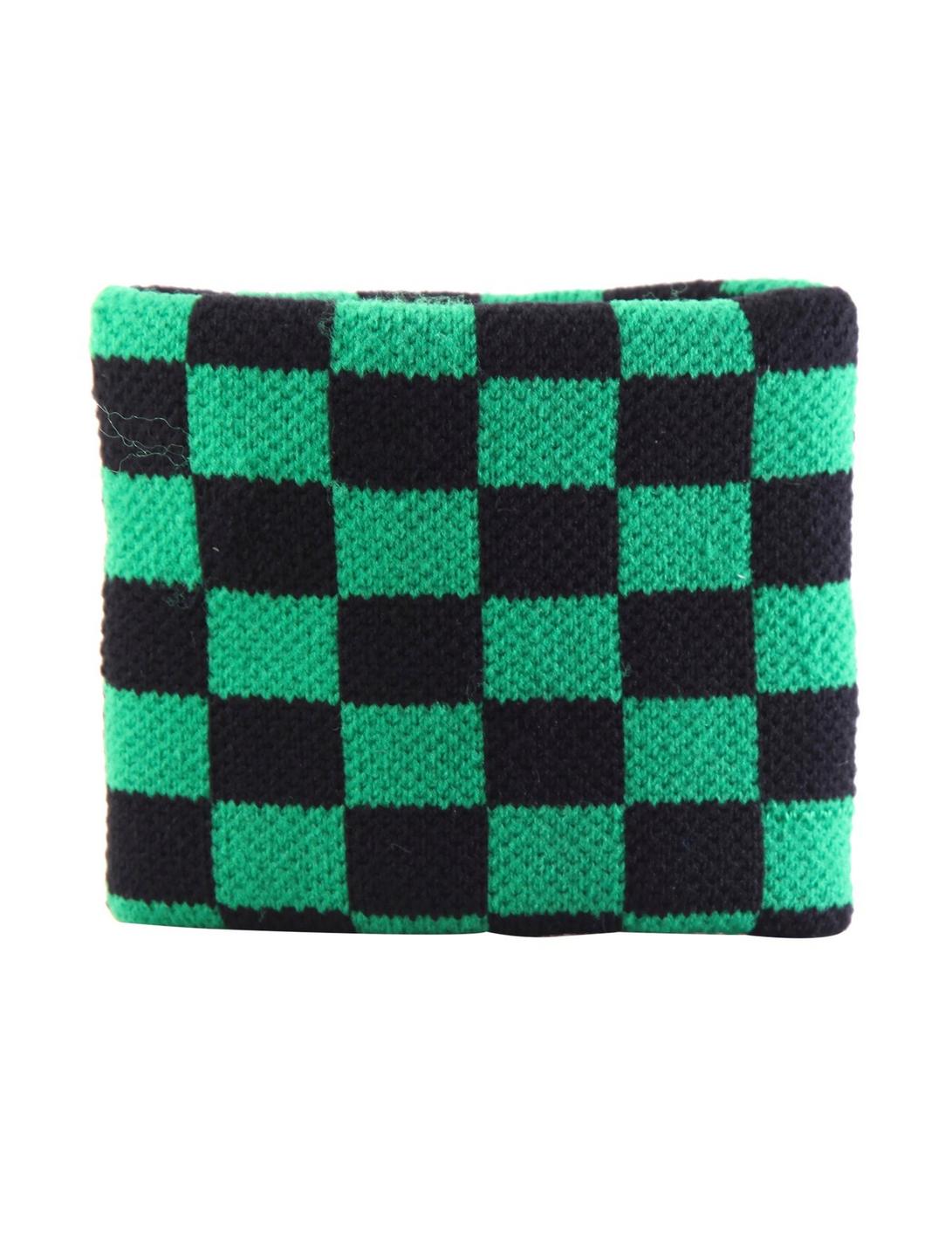 Black & Green Checker Wristband, , hi-res