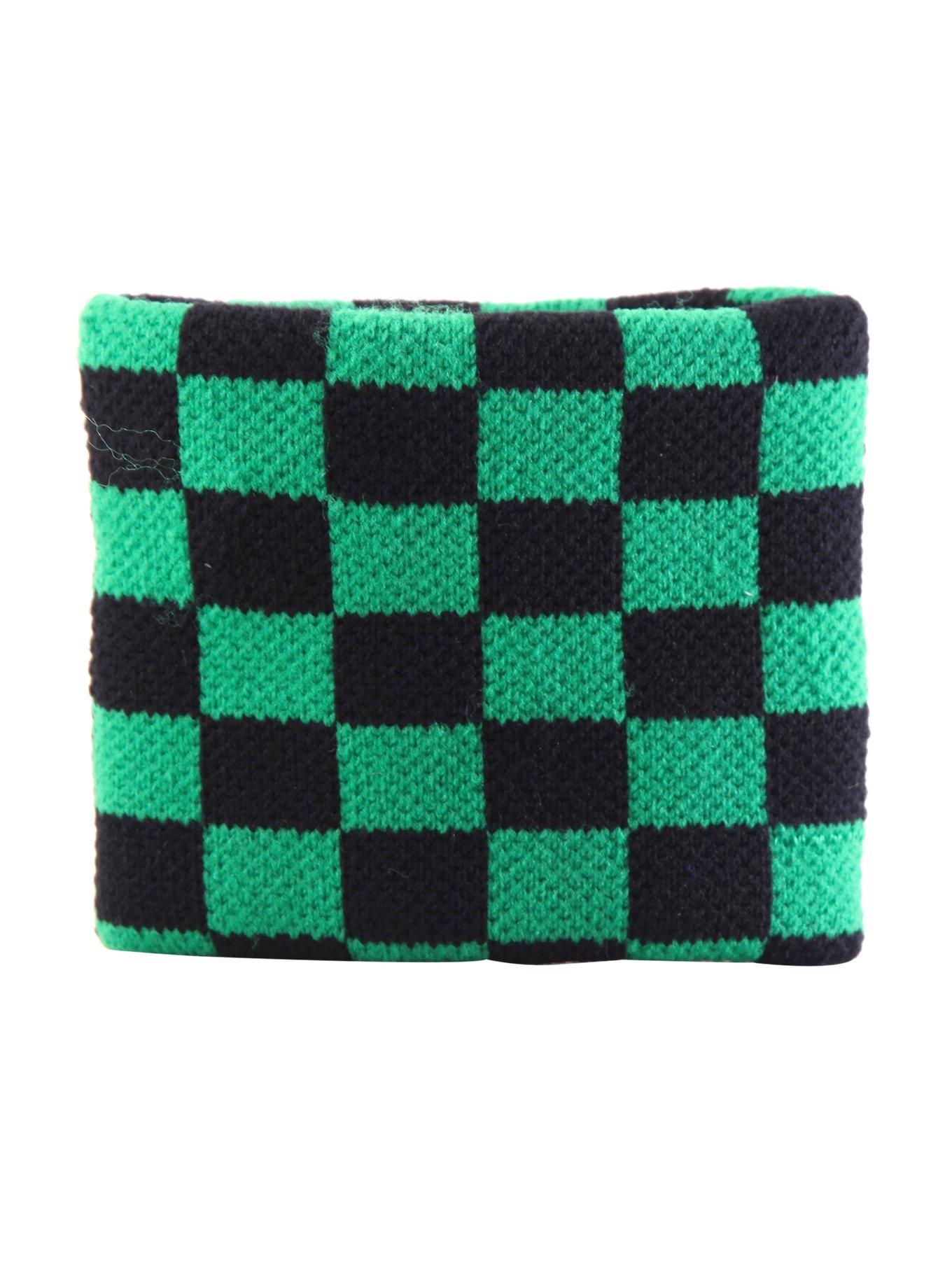 Black & Green Checker Wristband, , hi-res