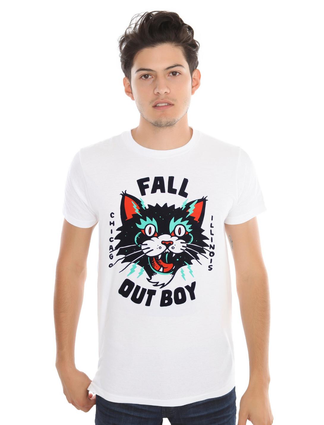 Fall Out Boy Crazy Cat T-Shirt, , hi-res
