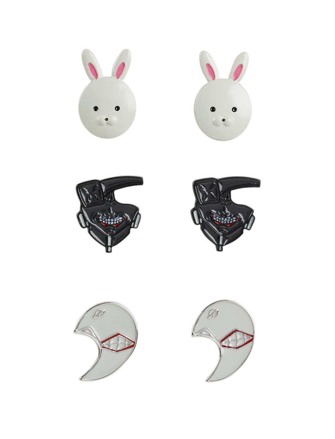 Tokyo Ghoul Mask Earrings Set, , hi-res