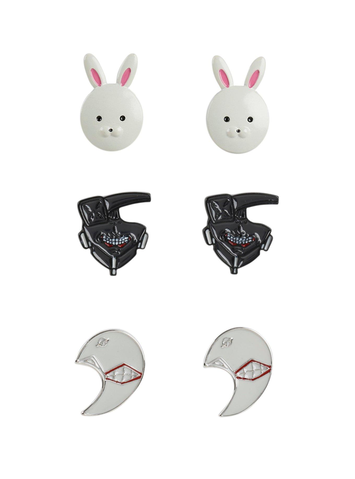Tokyo Ghoul Mask Earrings Set, , hi-res