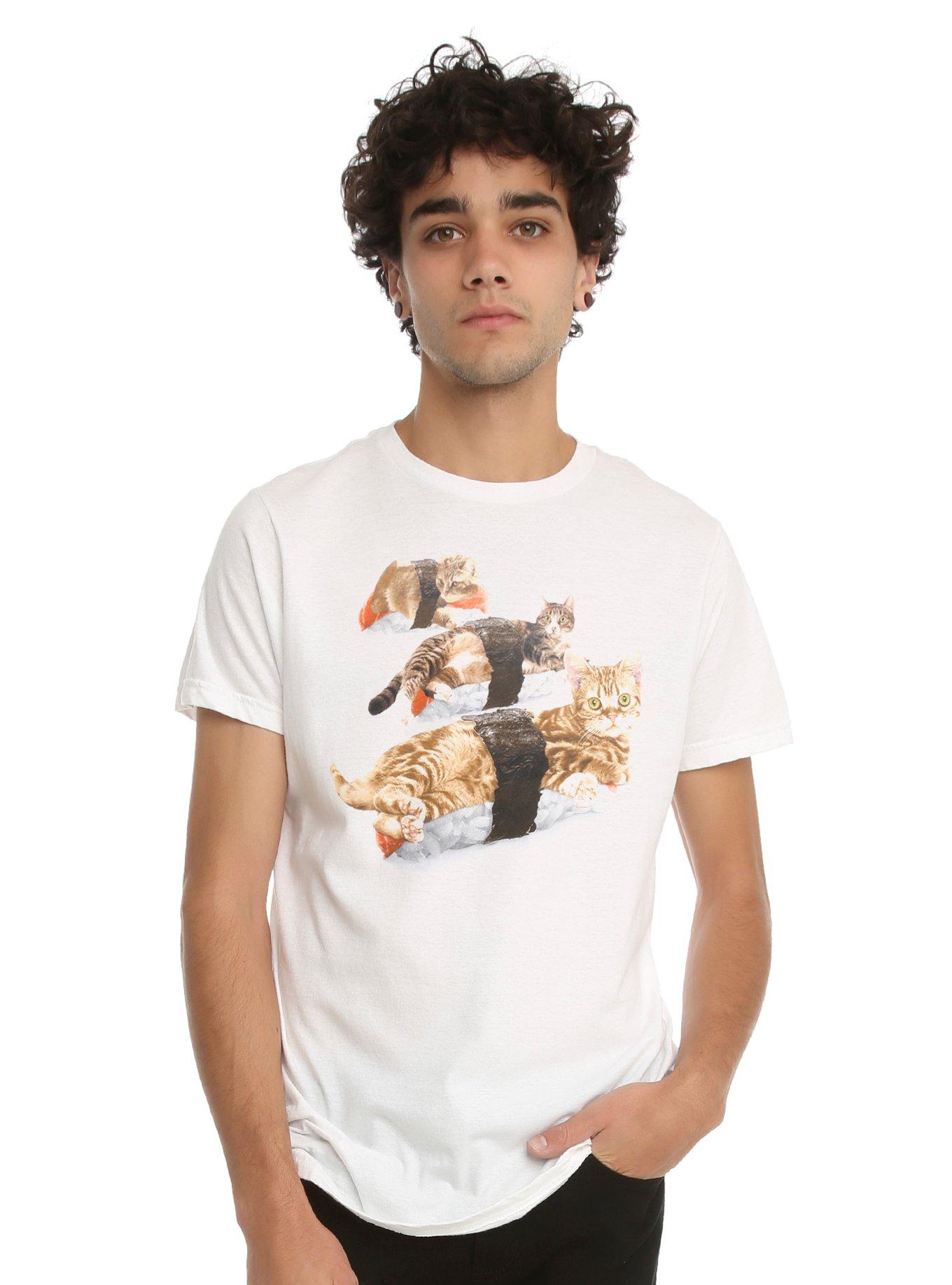 Sushi Cats T-Shirt, WHITE, hi-res