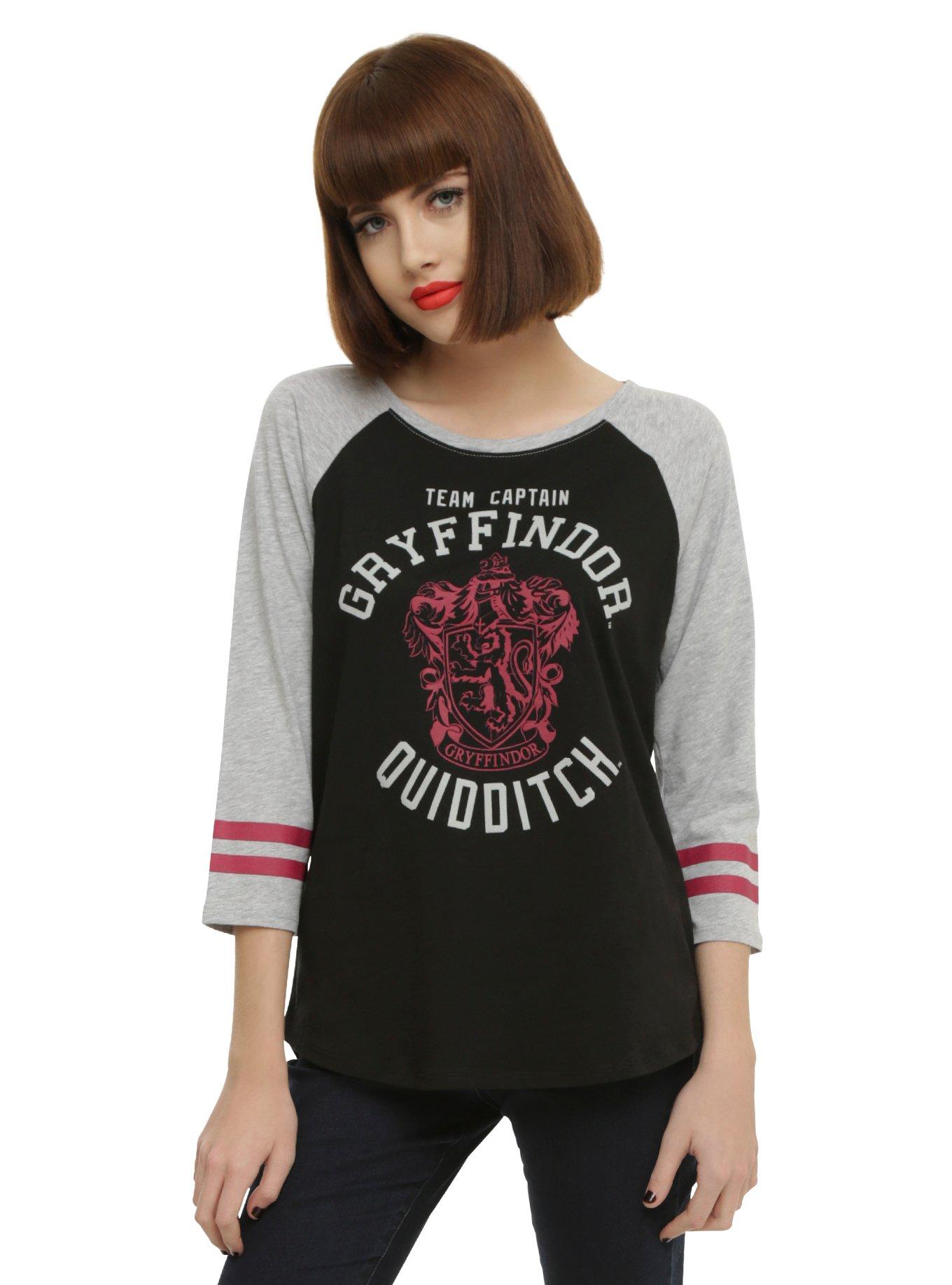Harry Potter Gryffindor Quidditch Team Captain Girls Raglan, , hi-res