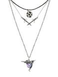 Dragon Sword Pentagram Layered Necklace, , hi-res