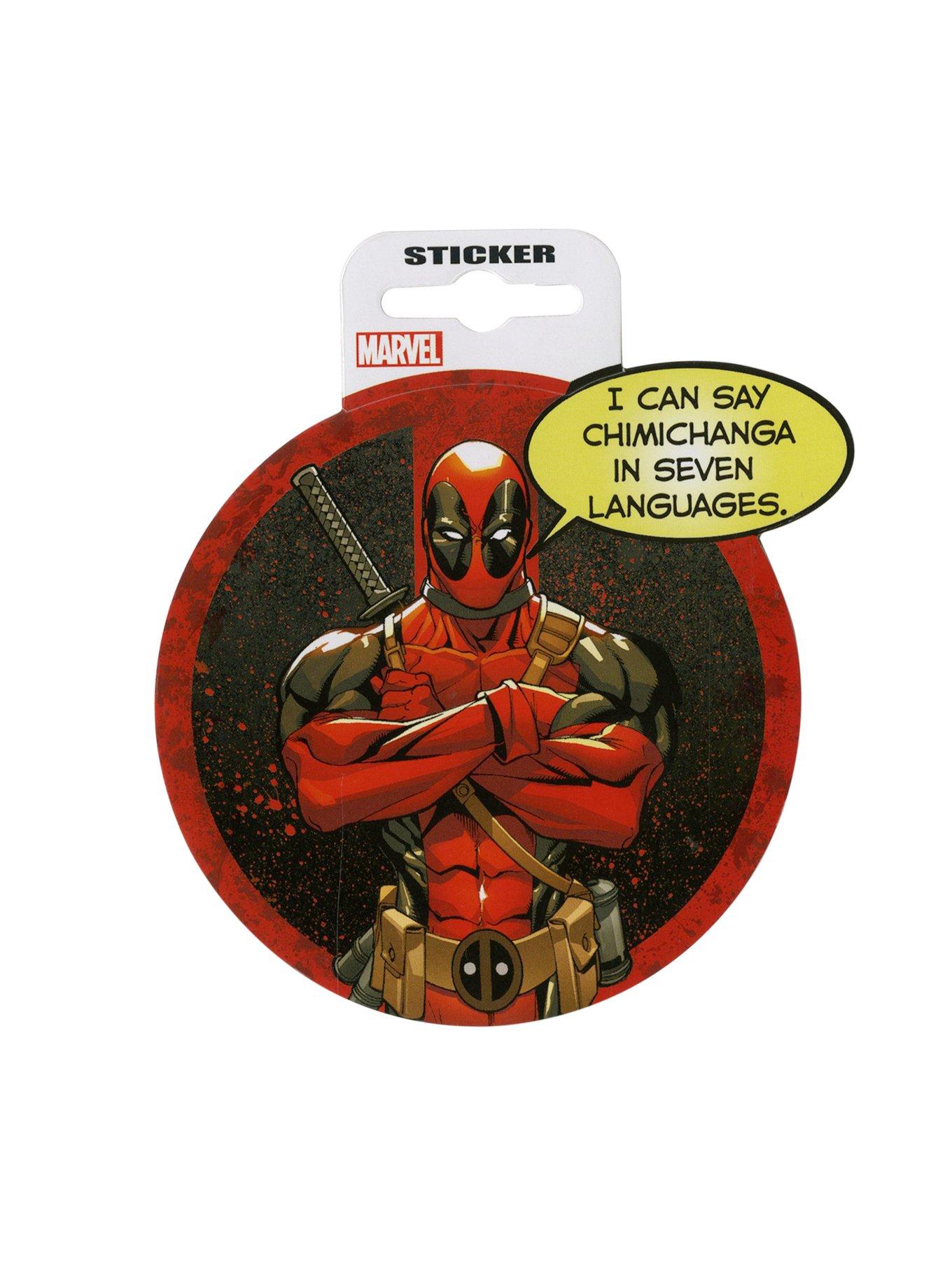 Marvel Deadpool Language Sticker, , hi-res