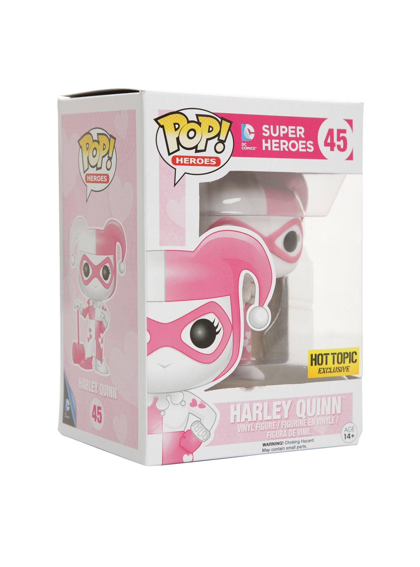 Funko DC Comics Pop! Harley Quinn (Pink Hearts) Vinyl Figure Hot Topic Exclusive, , hi-res