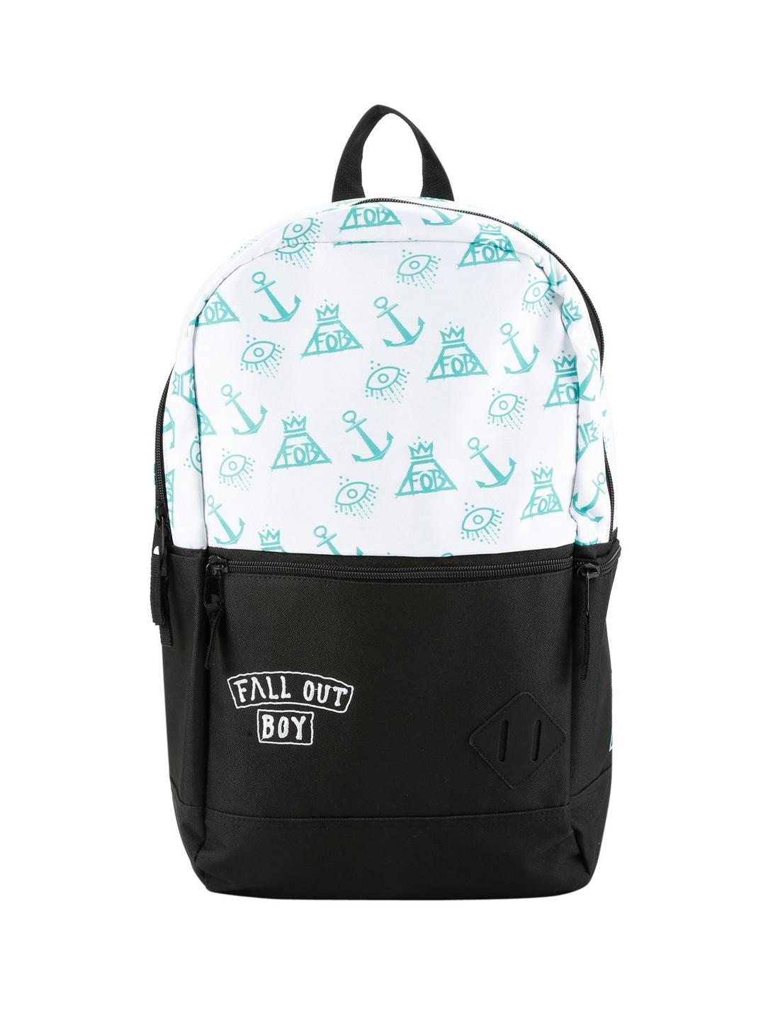 Fall Out Boy Mint Anchor Print Backpack, , hi-res