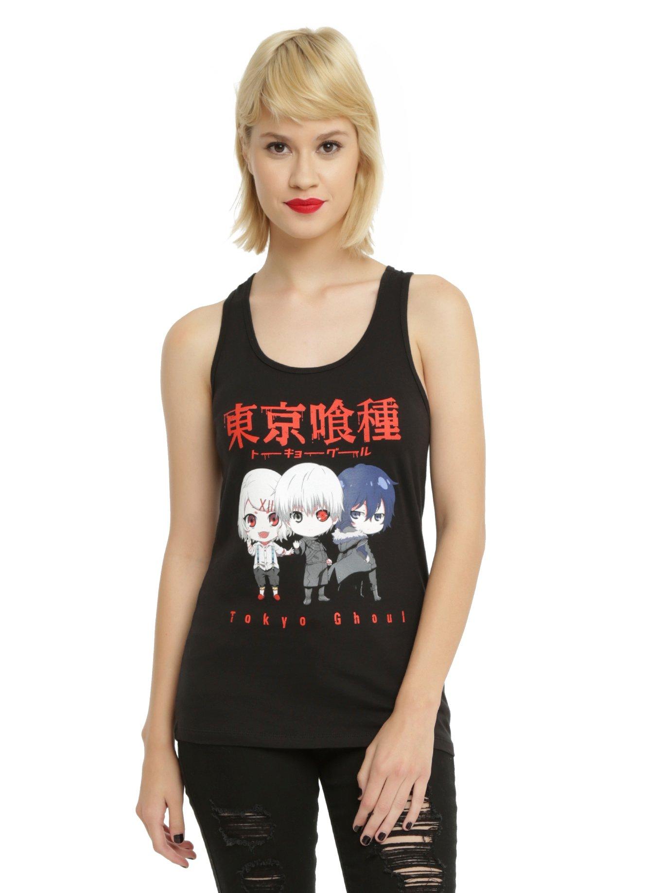 Tokyo Ghoul Chibi Characters Girls Tank Top, BLACK, hi-res