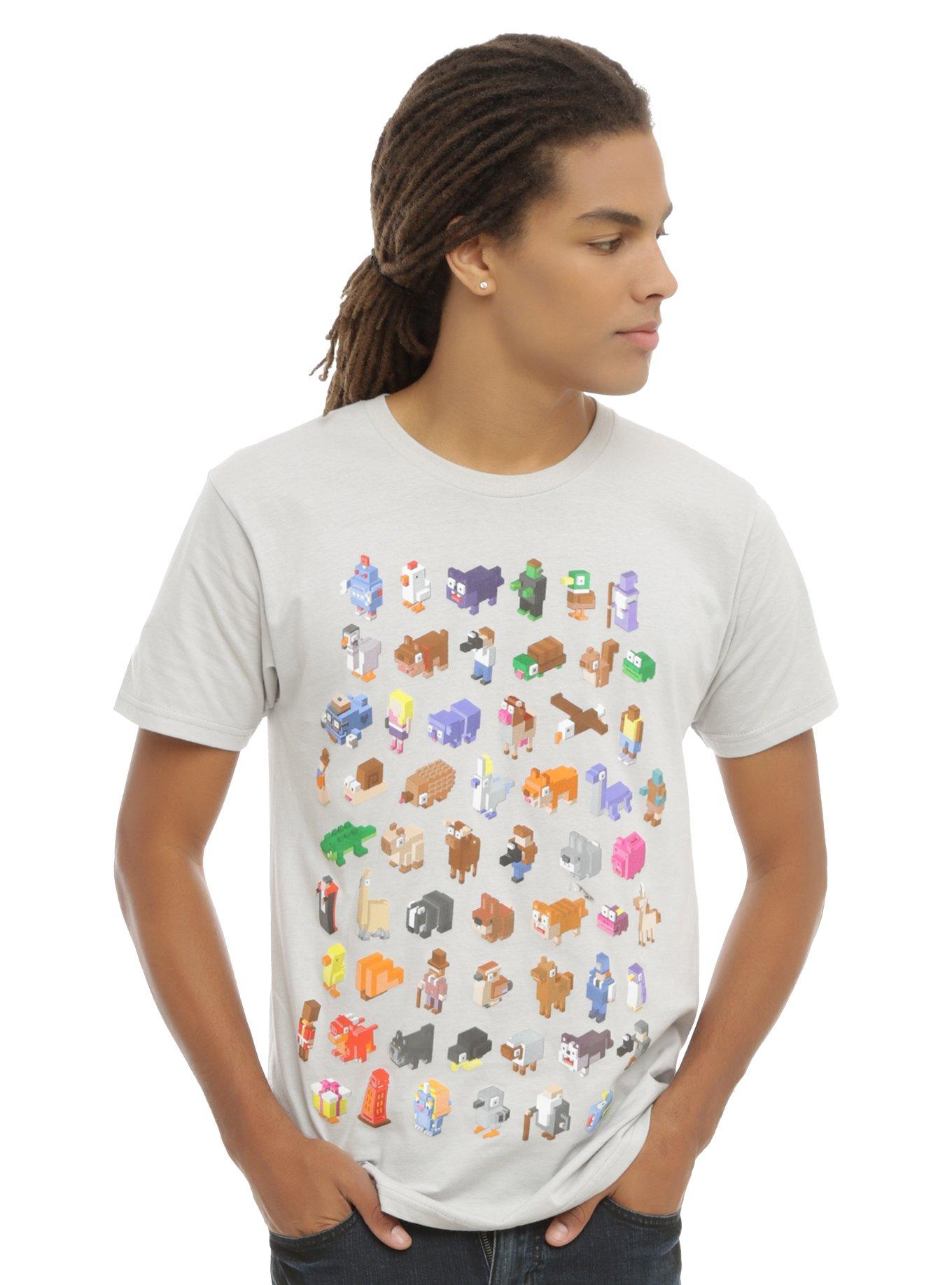 Crossy Road Characters T-Shirt, GREY, hi-res