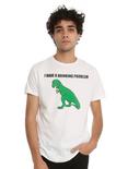 Dinosaur Drinking Problem T-Shirt, WHITE, hi-res