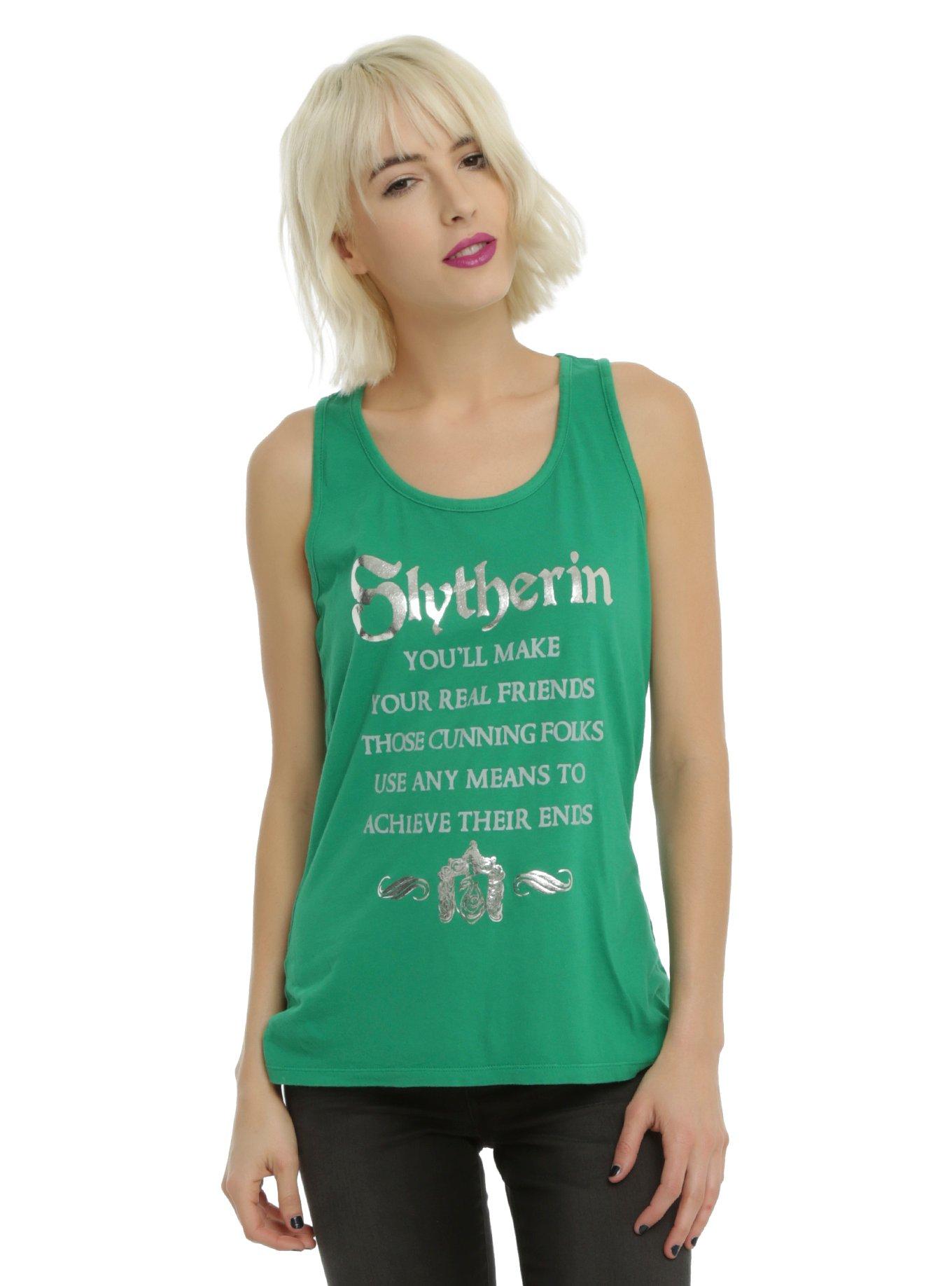 Harry Potter Slytherin Sorting Hat Girls Tank Top, GREEN, hi-res view 1