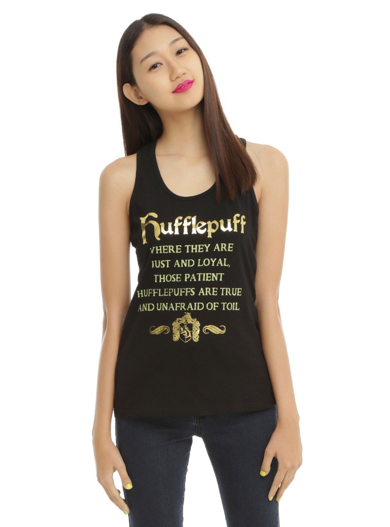 Harry Potter Hufflepuff Sorting Hat Girls Tank Top, BLACK, hi-res view 1