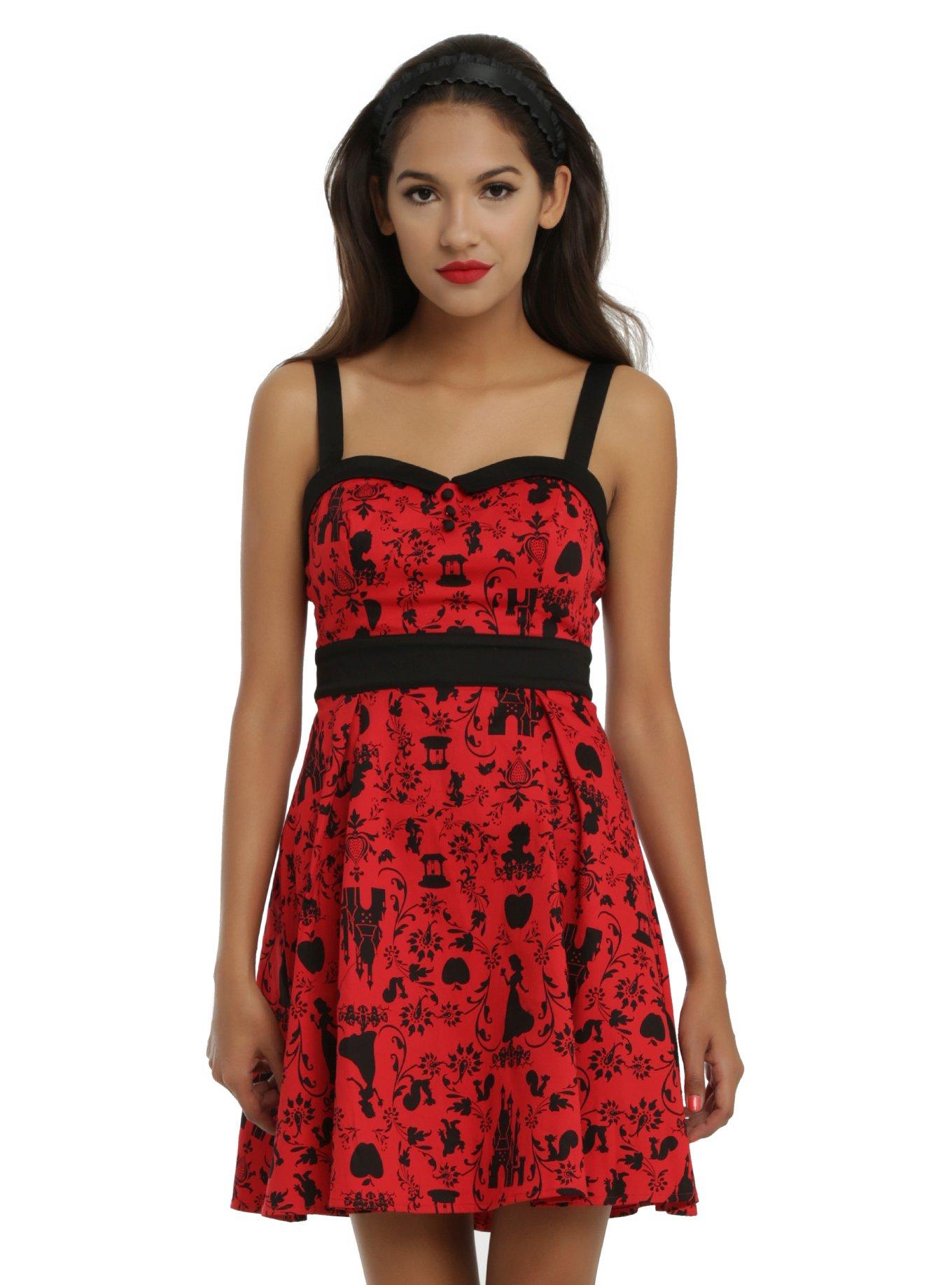 Disney Snow White Icons Swing Dress, RED, hi-res