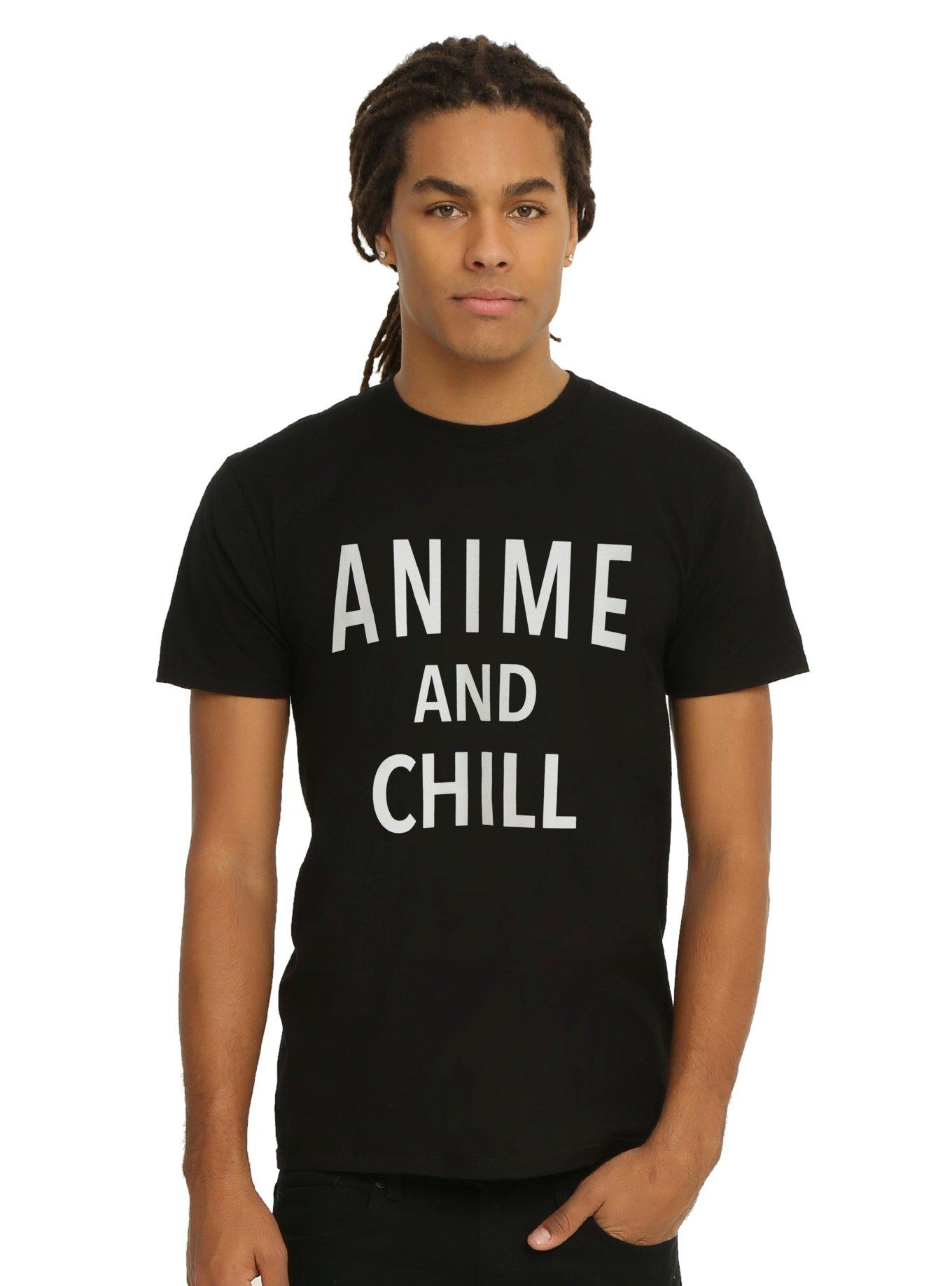 Anime And Chill T-Shirt, BLACK, hi-res