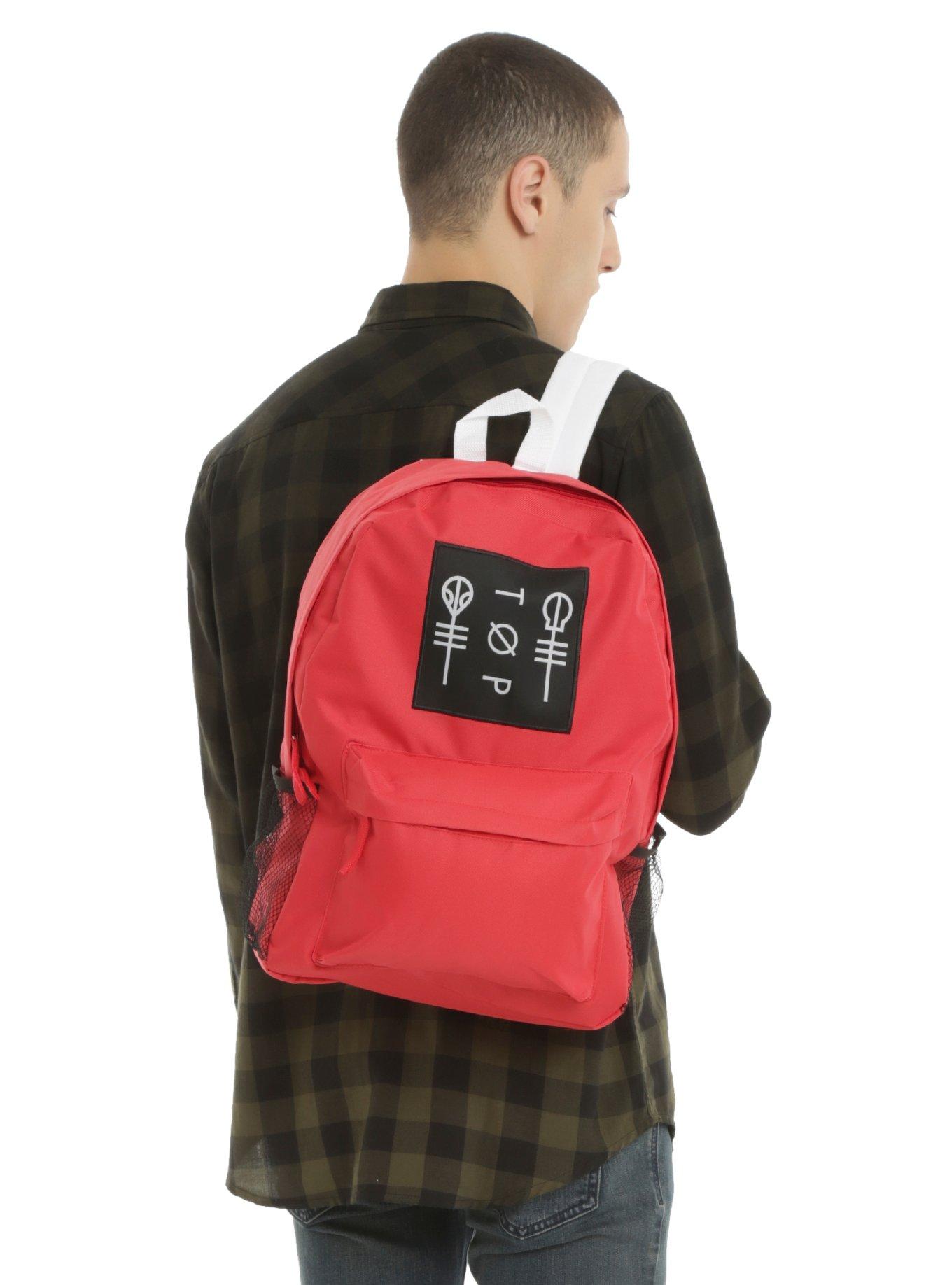 Twenty One Pilots Red Backpack Hot Topic