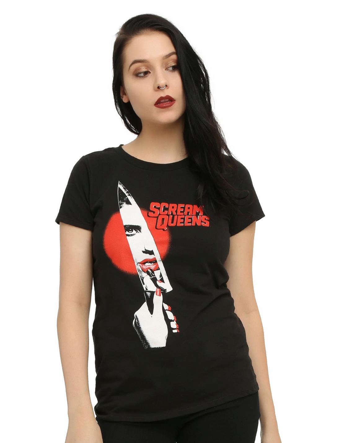 Scream Queens Knife Logo Girls T-Shirt, BLACK, hi-res