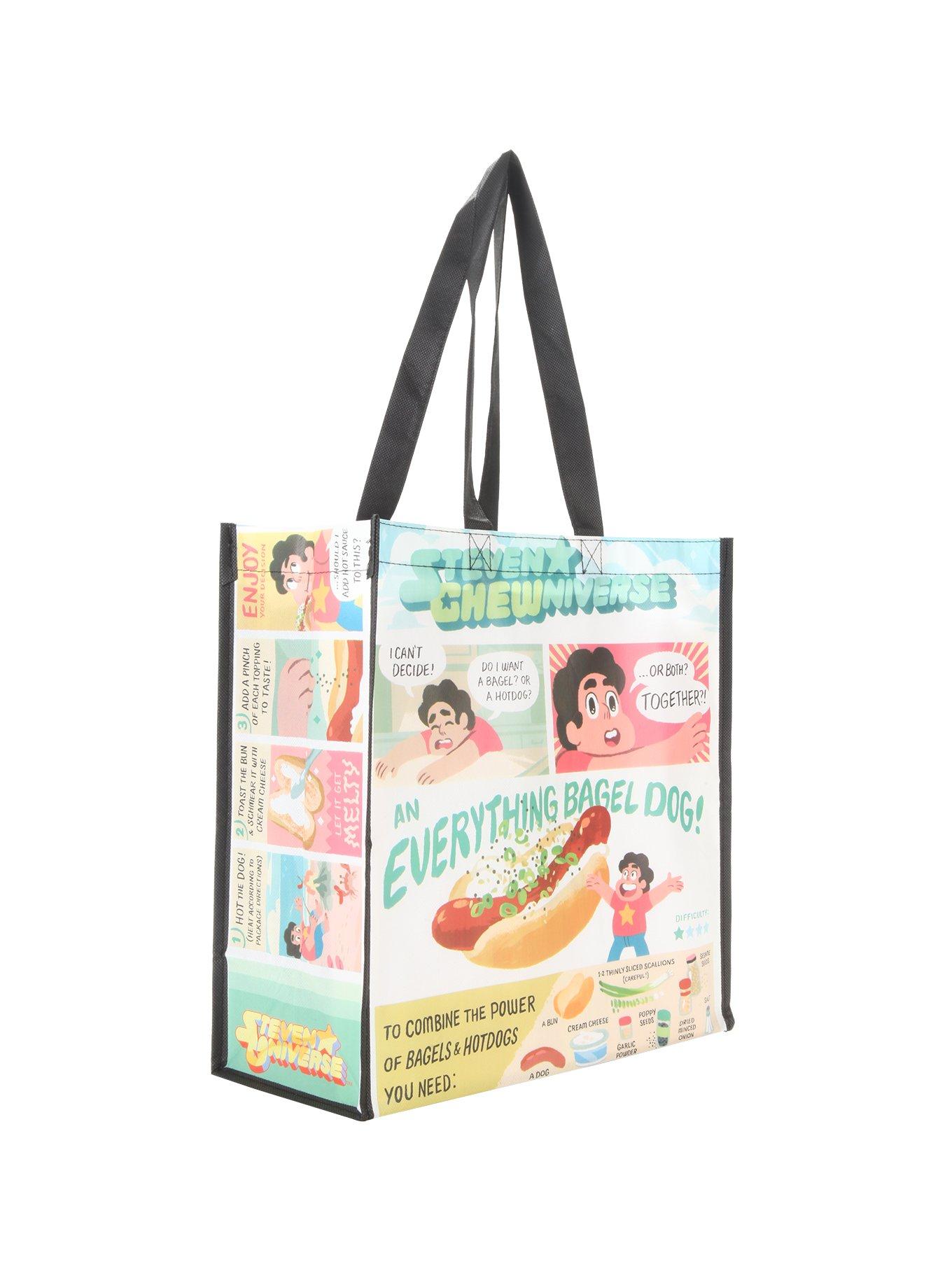 Steven Universe Steven Chewniverse Everything Bagel Dog Tote Bag, , hi-res