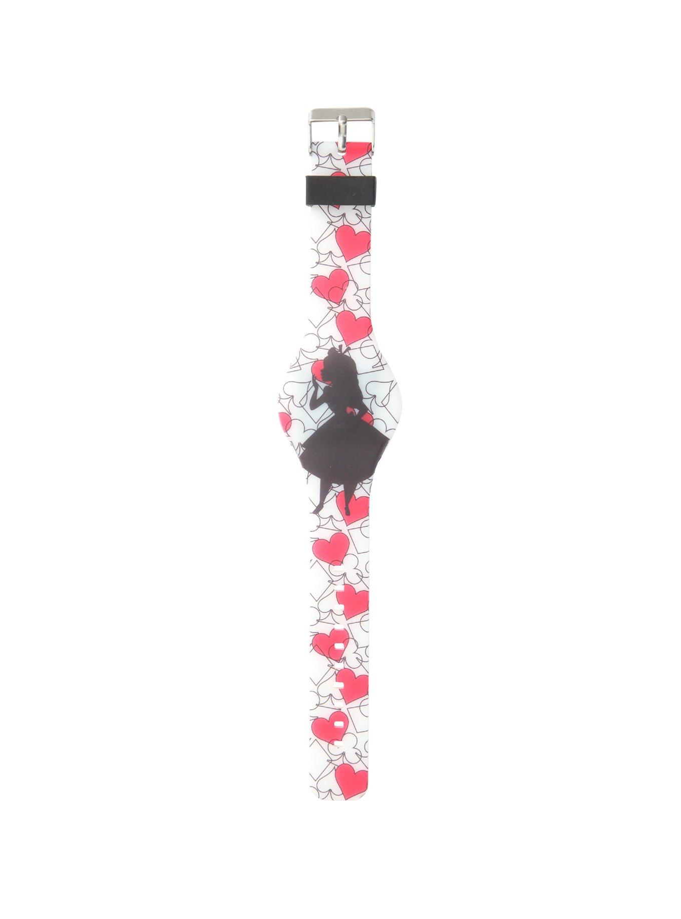 Disney Alice In Wonderland Silhouette LED Rubber Watch, , hi-res