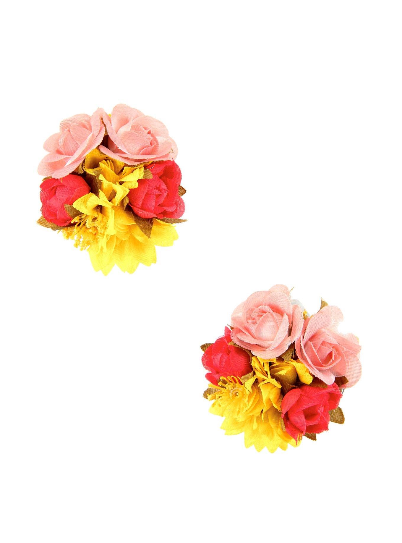 Flower Cluster Hair Clip Set, , hi-res
