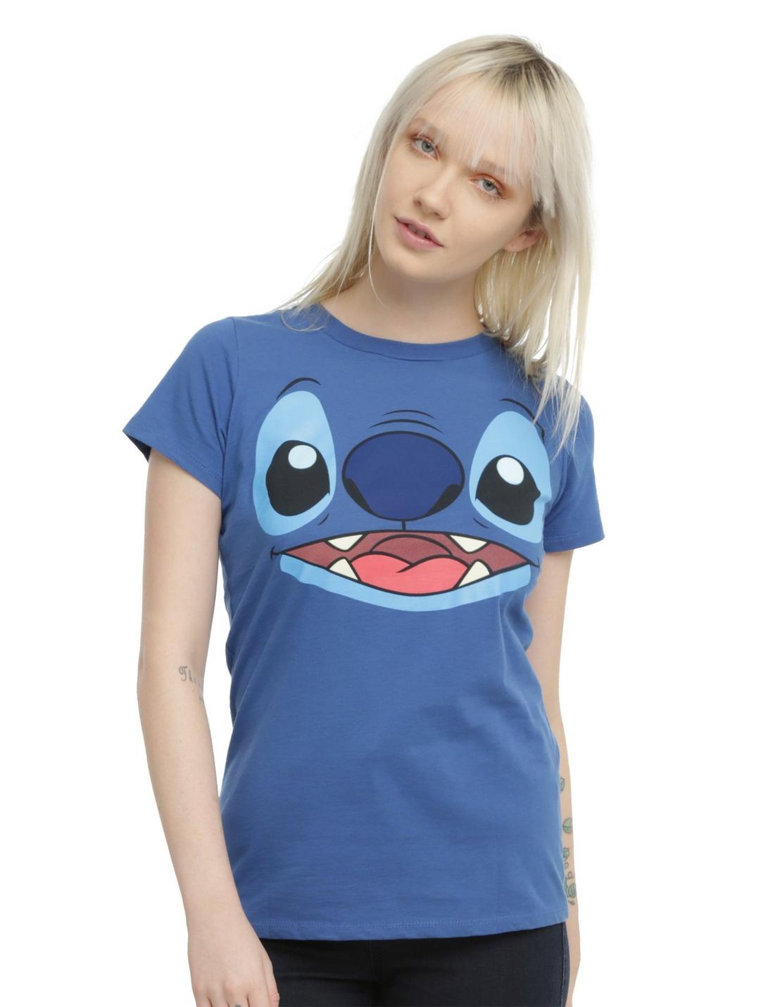 Disney Lilo & Stitch Big Face Girls T-Shirt, BLUE, hi-res
